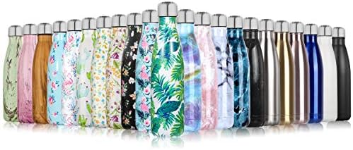 Stainless Steel Water Bottle 500ml/750ml/1000ml Double Walled Vacuum Insulated Flask Water Bottle Reusable Bottles Keeps 24 Hours Cold & 12 Hours Hot - BPA Free,Leak-Proof for Outdoor Sport Running