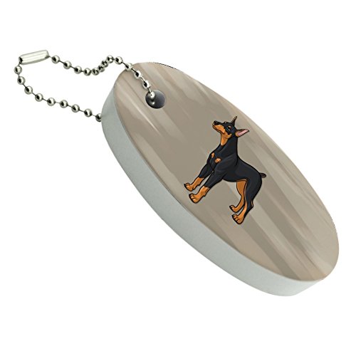 Graphics and More Doberman Pinscher Dog Pet Floating Foam Keychain Fishing Boat Buoy Key Float