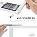 Eutuxia 6-in-1 Multitool Twist Retractable Ballpoint Pen, Ruler (In. & Cm.), Spirit Level, Touch Screen Stylus, Phillips & Flat Head Screwdriver. Mini Multifunction Tech Tool Kit. [Black & Silver]