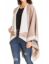 Cardigan Poncho Cape: Women Elegant Cardigan Shawl Wrap Sweater for Fall Winter