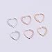 shoppingmal New arrival 1piece Gold Plated Shine CZ Heart & Circle Body Piercing Jewelry Hoop Earring Helix Tragus Daith Cartilage Piercing