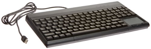 Cherry G86-62401EUADAA Compact Keyboard with USB Interface and Touchpad, 14" Width, Black