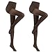 MANZI 2 Pairs Run Resistant Control Top Panty Hose Opaque Tights(X-large,Coffee)