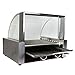 Ridgeyard 1260W Commercial 24 Hot Dog Maker 9 Roller Grilling Machine Non Stick Stainless Steel W/Cover Dual Temperature Controls