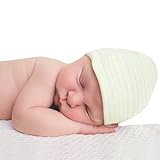 Melondipity's Gender Neutral Yellow, Green and White Striped Newborn Hospital Hat