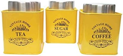 JAGANI Js244 Stainless Steel Canister - 500 ml, 3 Pieces, Multicolored