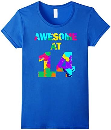 Women's 14th birthday gift shirt for 14 year old teenage girl boy  Medium Royal Blue