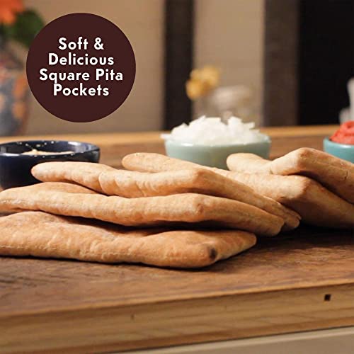 Toufayan Bakery, Whole Wheat Smart Pockets Pita Bread, Low Sodium, Low