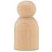 Wood Peg Dolls, 1-1/8 Inch Baby Shape Wooden Peg People, Pack of 50 Wooden Dolls for Play, Strong Birch Wooden People Figures, Peg Dolls Unfinished, Wooden Pegs for Crafts