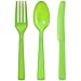 Party Dimensions Disposable Plastic Cutlery Combo | Lime Green | Pack of 48, 16 Servings (80551)