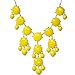 JANE STONE Statement Bubble Beaded Collar Necklace Chunky Jewelry(Fn0508-Yellow)