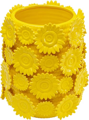 Kare Design Vase Sunflowers, Yellow, Height 29 cm, Porcelain, Sunflower Motif, Decorative Style, For Flowers, Art Inspired, for Table, Living Room, Bedroom