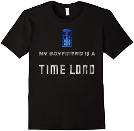 Mens My Boyfriend Is A Time Lord Shirt Doctor Apparel Large Black