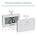 Refrigerator Thermometer, BetyBedy Digital Waterproof Freezer with Hook- Easy to Read Large LCD Display, Room Fridge Thermometer- Perfect for fridge(White)