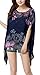 iNewbetter Women's Chiffon Caftan Poncho Tunic Top Cover up One Size Scarf Top (Blue)