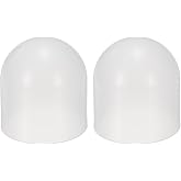 uxcell 2 Pcs Flashlight Diffuser Caps 43x50mm (IDxH) for 44-46mm Clear | Flexible Silicone End Caps Screw Thread Protector Covers Torch LED Lights Furniture Tubing Bolt