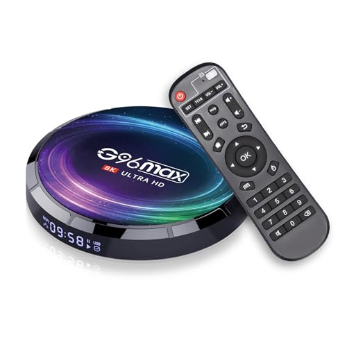 CHROX Android 11.0 TV Box, 4GB+128GB with Amlogic S905X4 64-Bit Quad Core ARM Corte-A55 Supports 2.4G 5G Dual Wifi/8K/4K/3D/USB 3.0/H.265 Smart TV Boxes,4gb+64gb