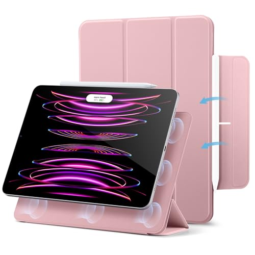 ESR für iPad Pro 12,9 Zoll Hülle 2022/2021/2020 (6./5./4. Generation), iPad Air 13 Zoll M3/M2 (2025/2024) Hülle, Starke Magnetbefestigung, Trifold Stä
