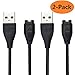 2PCS Garmin Fenix 5 5S 5X/5X Plus Charger Cable,Approach S60,X10,S10/Forerunner 935/Vivoactive 3/Vivosport/Quatix 5,5 Sapphire/D2 Charlie/Impact/BarkLimiter 2, 2VT USB Data Transfer Charging Cord