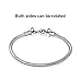 ANGEMIEL 925 Sterling Silver Snake Chain Bracelet for European Bracelets Charms Bead Size 7.8inch