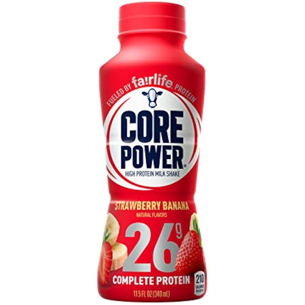 Core Power Protein Drinks By Fairlife High (26g) Milk Shake, Strawberry