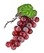 Gecter 2 Bunches of 45Pcs Artificial Grapes Cluster Simulation Fake Fruit Home House Kitchen Party Decor Lifelike(Purple)