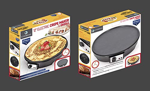 Eternal Kitchen Gadget Deluxe 12" Electric Crepe Maker And Griddle PG93932 - Thumbnail 6