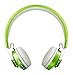 LilGadgets Untangled Pro On-Ear Wireless Kids Headphones for School, Microphone, Volume Limited, SharePort Technology, SoftTouch Padding - Green Bluetooth Headphones