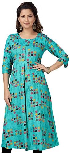 CEE 18Cotton Rayon A-Line Flaired Maternity Feeding Kurti with Zippers | Pregnancy & Breastfeeding Dress for Women