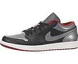 Nike Air Jordan 1 Low Black Grey Mens Trainers -