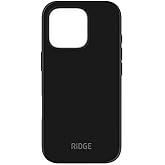 Ridge Case Compatible with iPhone 16 PRO - Compatible with MAGSAFE & Wireless Charging, Aluminum Control Buttons, Dual-Layer Construction, TPU Bumper with Drop Protection (Matte Black)