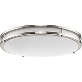 Progress Lighting Abide Collection 5-CCT Integrated LED Brushed Nickel Contemporary 17.7" Large Flush Mount Light