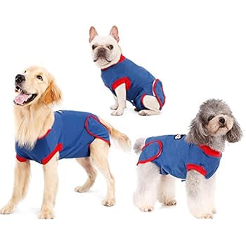 Recovery Suit for Dogs Cats After Surgery, Recovery Shirt for Male Female Dog Abdominal Wounds Bandages Cone E-Collar Alternative, Anti-Licking Pet Surgical Recovery Snuggly Suit, Soft Fabric Onesie