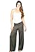 TL Women's Made in USA Comfy Wide Leg Long Boho Maternity Palazzo Gaucho Pants Charcoal