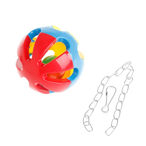 NNDA CO Pet Bird Bites Toys Parrot Chew Ball Swing Cage Hanging Cockatiel Parakeet Chain,7.5cm/2.95inch, 1 Pc