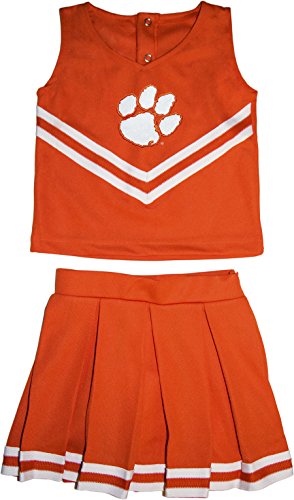 Clemson University Tigers Toddler and Youth 3-Piece Cheerleader Dress Orange