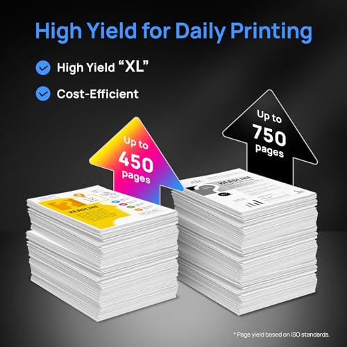 Naiveve 304XL Compatible for HP 304 XL Cartridges for HP Envy 5030 5032 5010 5050 DeskJet 3760 3750 2630 3762 2600 2620 2622 Printer (1 Black, 1 Color)