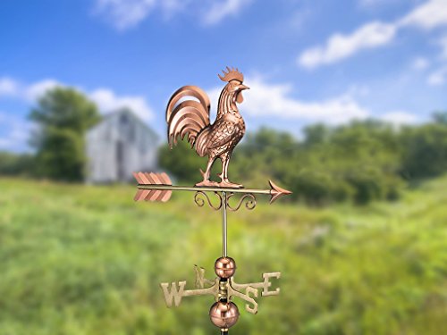 Good Directions Bantam Rooster Weathervane, Pure Copper