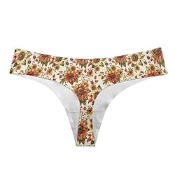 Coloranimal Womens Autumn Sunflower Thongs Seamless