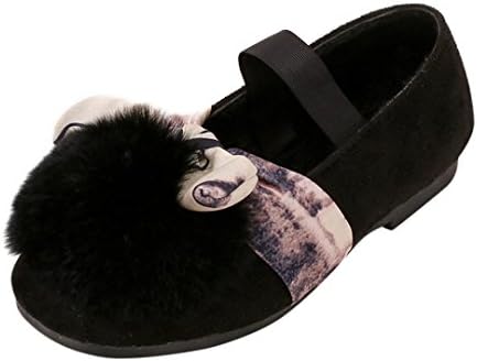 Baby Princess Shoes,Toponly Toddler Children Girls Fluffy Faux Fur Princess Single Shoes Rubber Sneaker (fashion Black, 27)