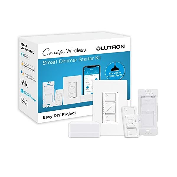 Lutron Caséta Wireless Smart Lighting Dimmer Switch Starter Kit with