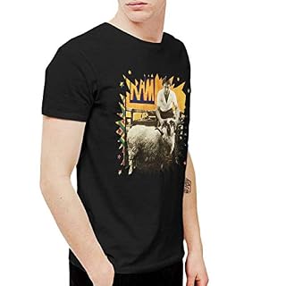 ANGSHI6 Homme T-Shirt Polos et Chemises Paul McCartney RAM Men’s Tshirts Black - Les Beatles, Paul McCartney, John Lennon, RIngo Starr, George Harrison