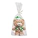 100 Gusset Cello Bags with Ties - 2.8 mil Big Size Gift Wrap Cellophane Bag - Clear Wine Bottle Gift Bags Large for Favor (8