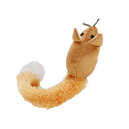 LtrottedJ Animal Toy Pet Plush Chew Toy with Catnip Cat Clean Teeth Training Tool (Coffer)