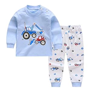 Meiju Baby Pyjama voor Jongen Meisjes, Herfst Cartoon Dieren Print Lange Mouw Kleding Set Katoen Unisex Pasgeboren Kids…