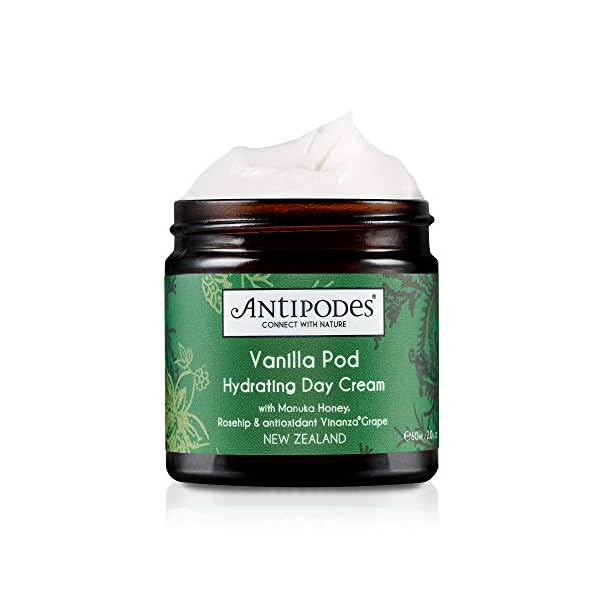 Vanilla-Pod-Hydrating-Day-Cream--Anti-Aging-Face-Moisturiser-For-Dry-Skin--with-Rosehip-Oil-Avocado-Oil-Antioxidant-Skincare-Ingredients--Dry-Skin-Normal-Skin--60ml Antipodes Vanilla Pod Hydrating Day Cream 60ml