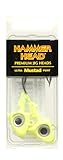 Big Hammer Jig Head with 4/0 Hook, Chartreuse, 3/4-Ounce