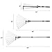 Gonicc 63 inch Professional Adjustable Garden Leaf Rake, Expanding Metal Rake - Adjustable Folding Head From 7 Inch to 22 Inch. Collect Leaf Among Delicate Plants,Lawns and Yards, Hand Garden Scissors