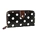 Polka Dots Designer Oilcloth Leather Purse Wallet Girls Wristlet Bag 2 Colors