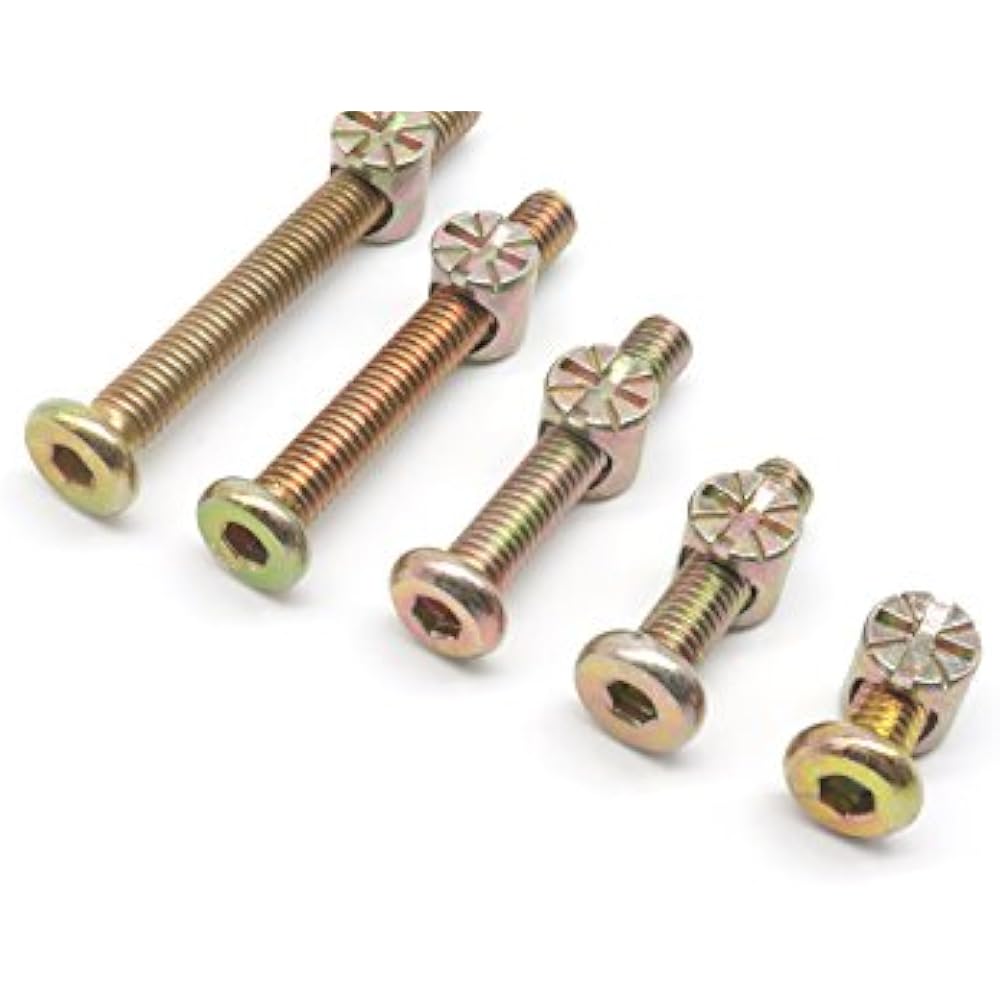 Baby Bed Screws Bolts Kit, CSeao M6 Hex Drive Socket Cap Barrel Nuts